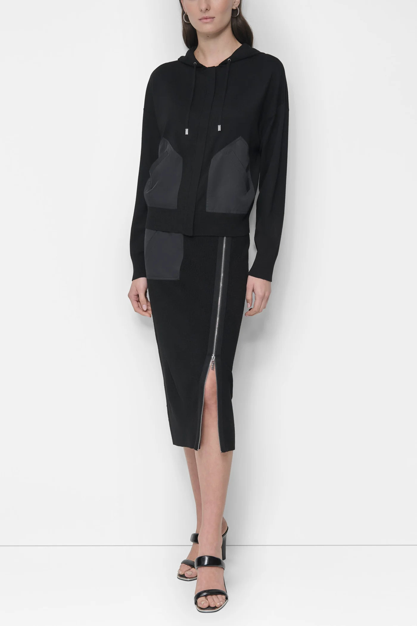 DROP SHOULDER ZIP UP HOODIE - Image 4