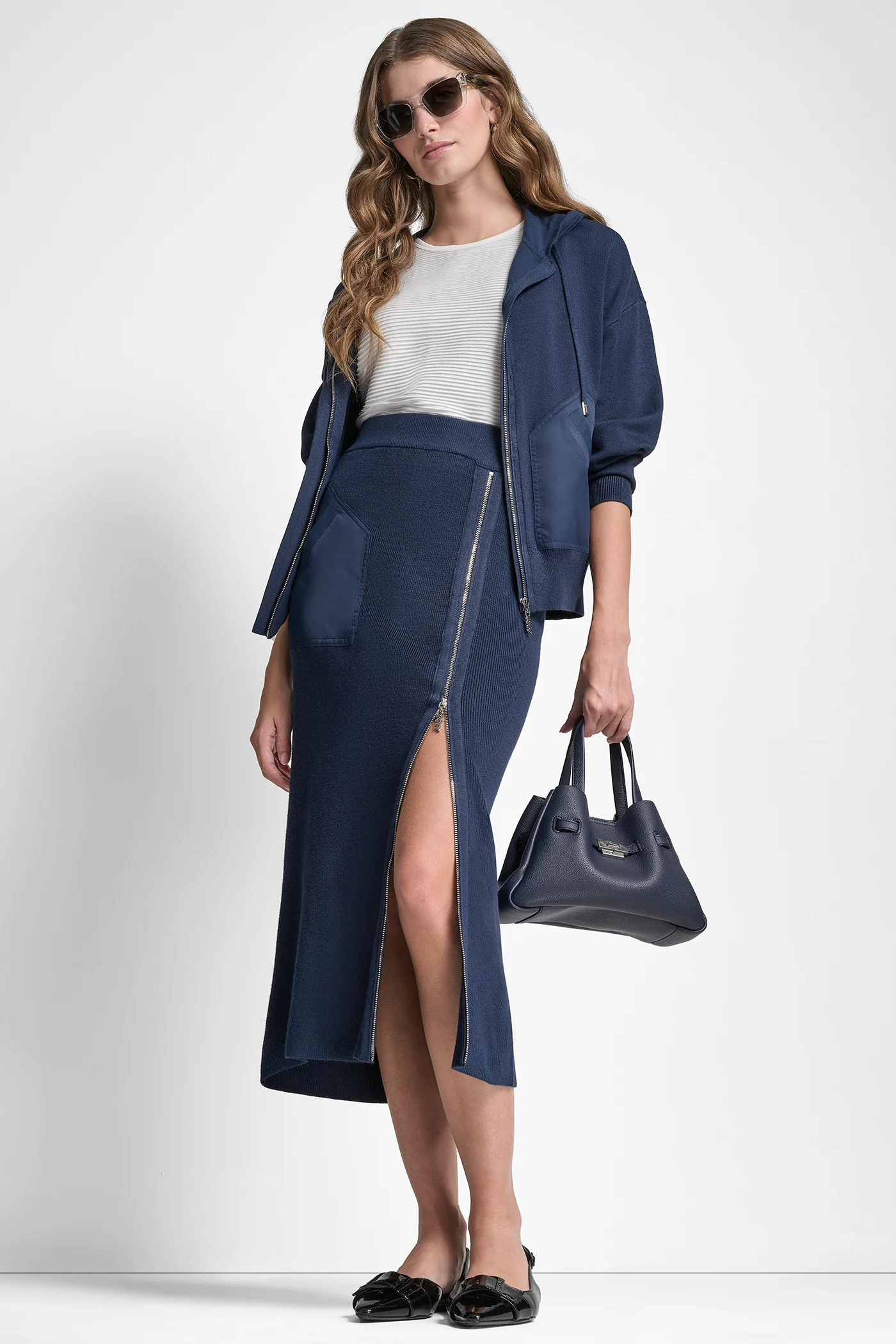 DROP SHOULDER ZIP UP HOODIE - Image 6