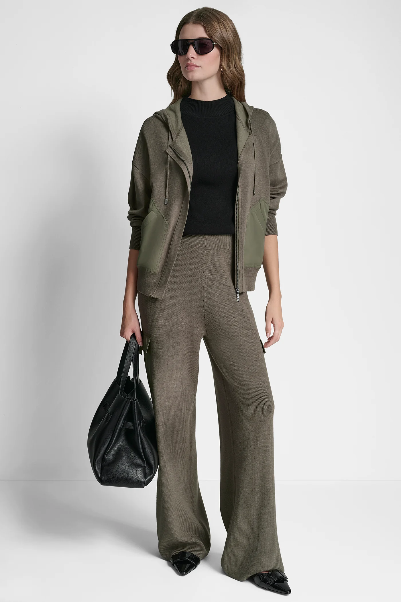 DROP SHOULDER ZIP UP HOODIE - Image 6