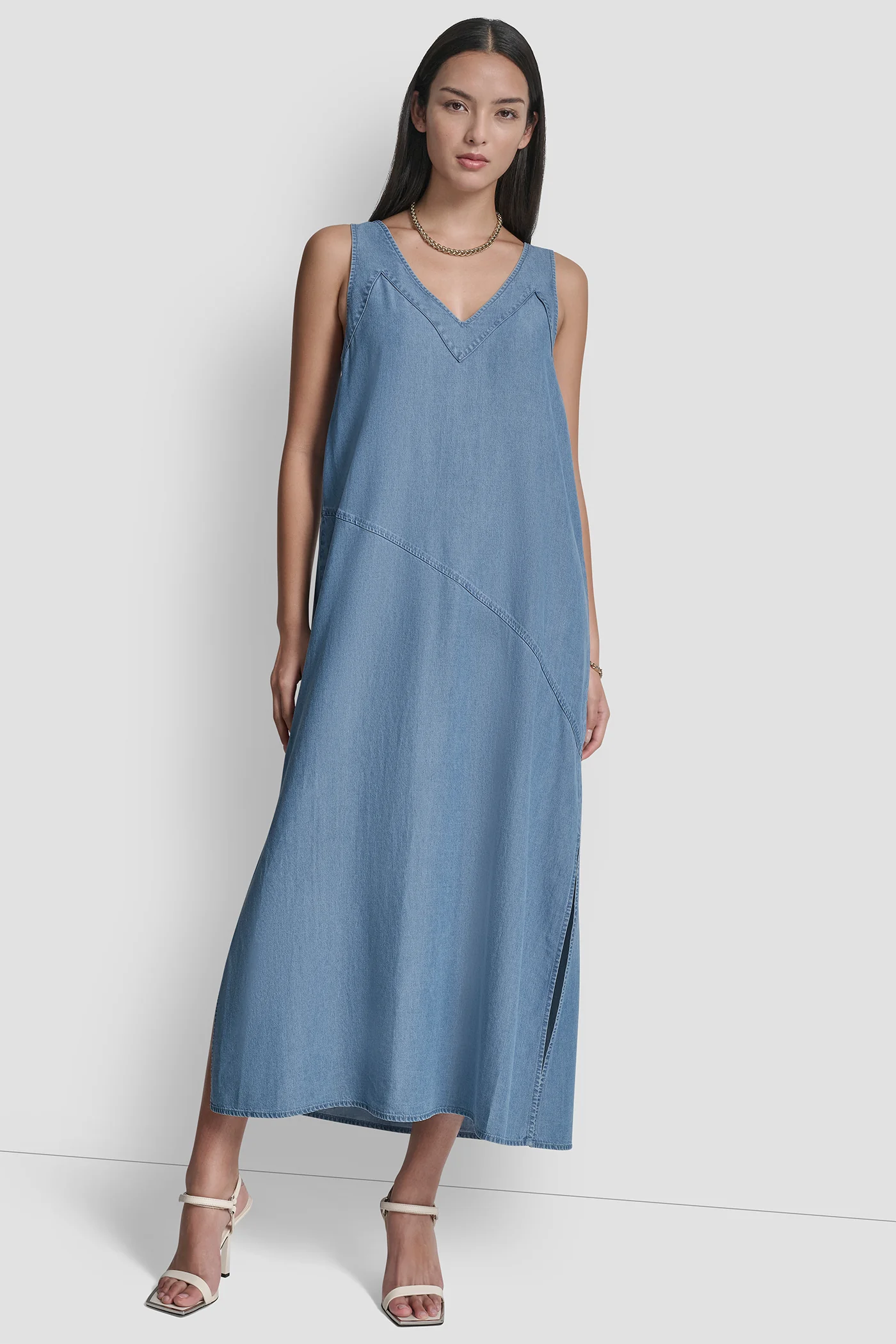 TENCEL MIDI SWING DRESS - Image 5