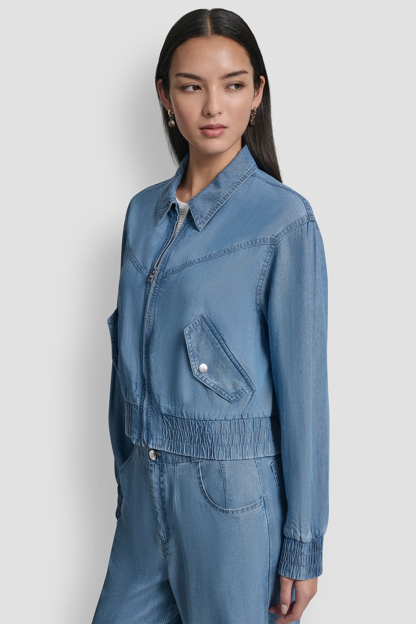 TENCEL BOMBER JACKET - Image 3