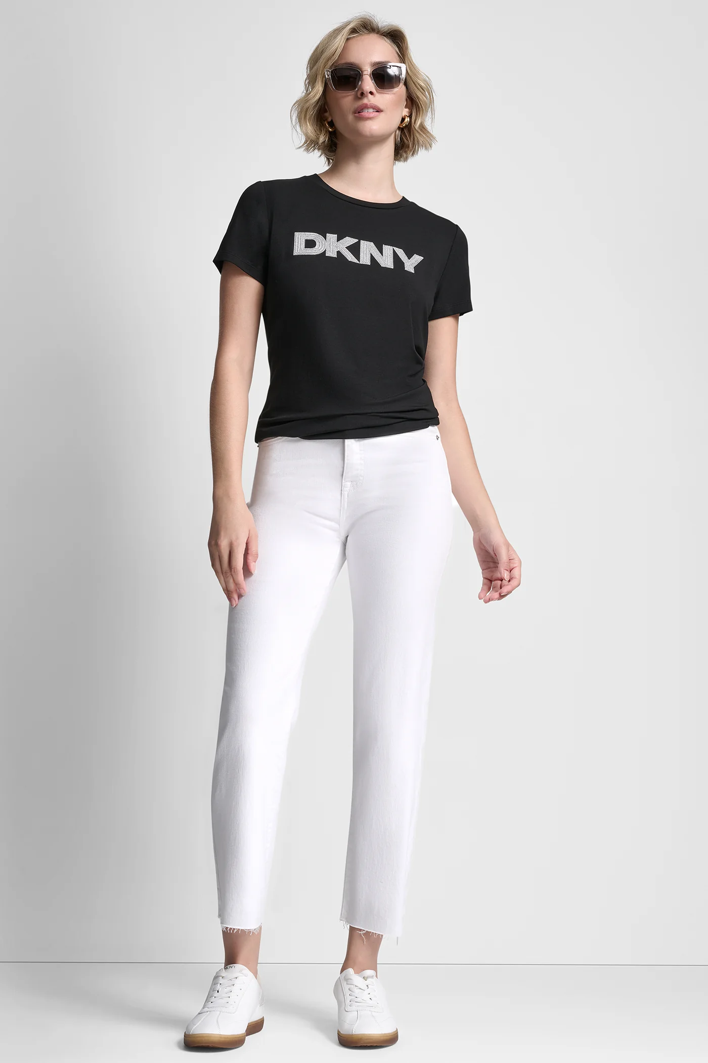 METALLIC LOGO EMBROIDERED TEE - Image 5