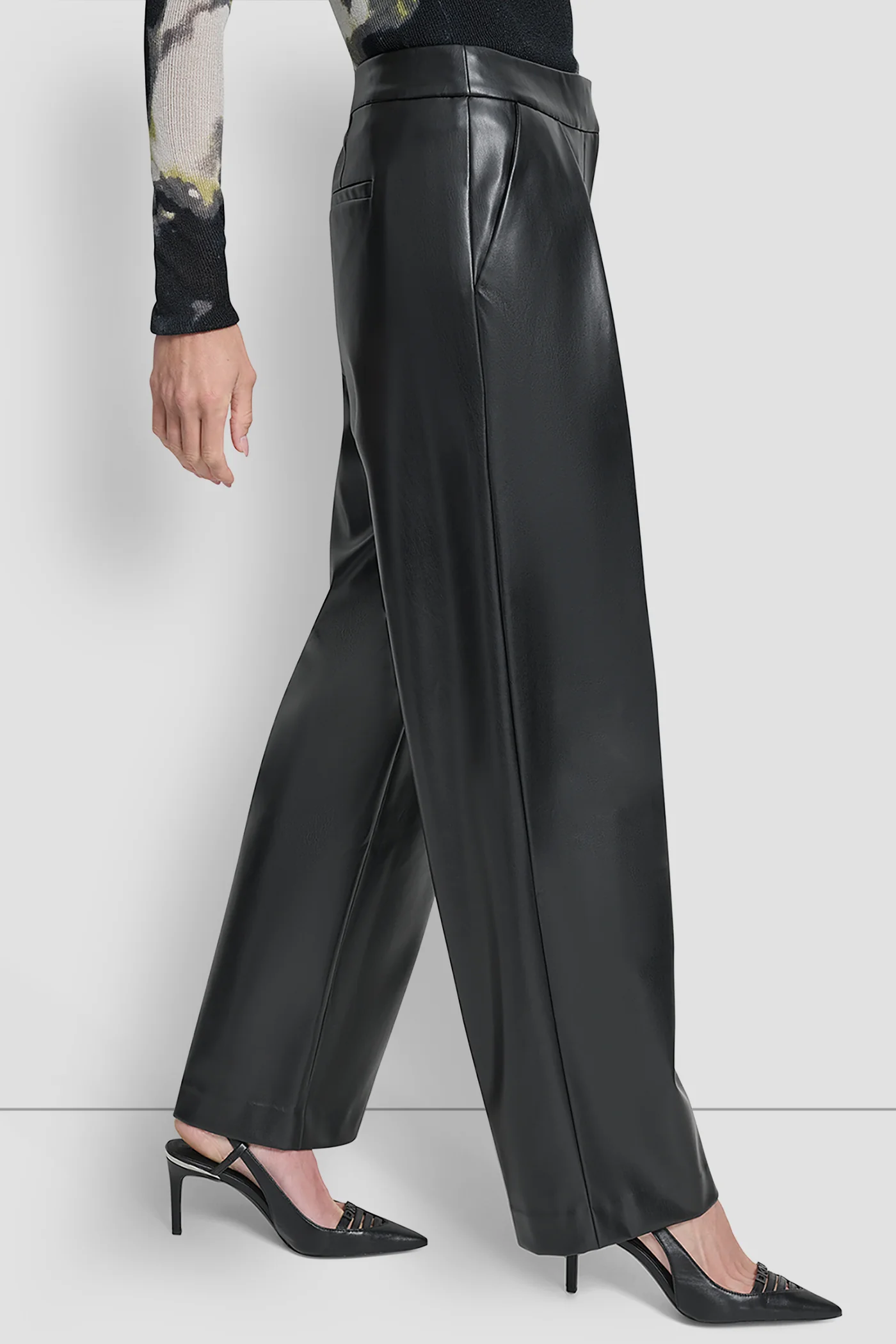 WIDE LEG PLEAT FRONT PANT - Image 3