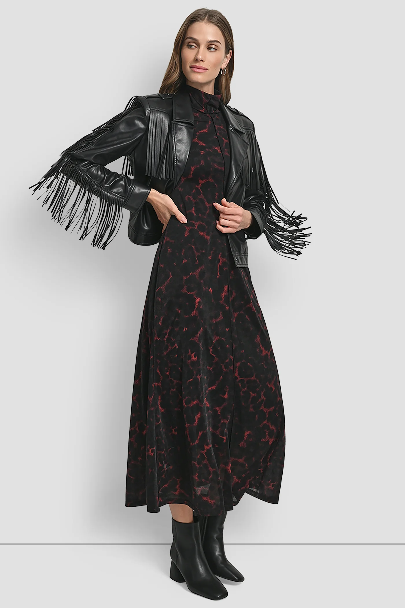 LONG SLEEEVE FRINGE CROP JACKET - Image 7