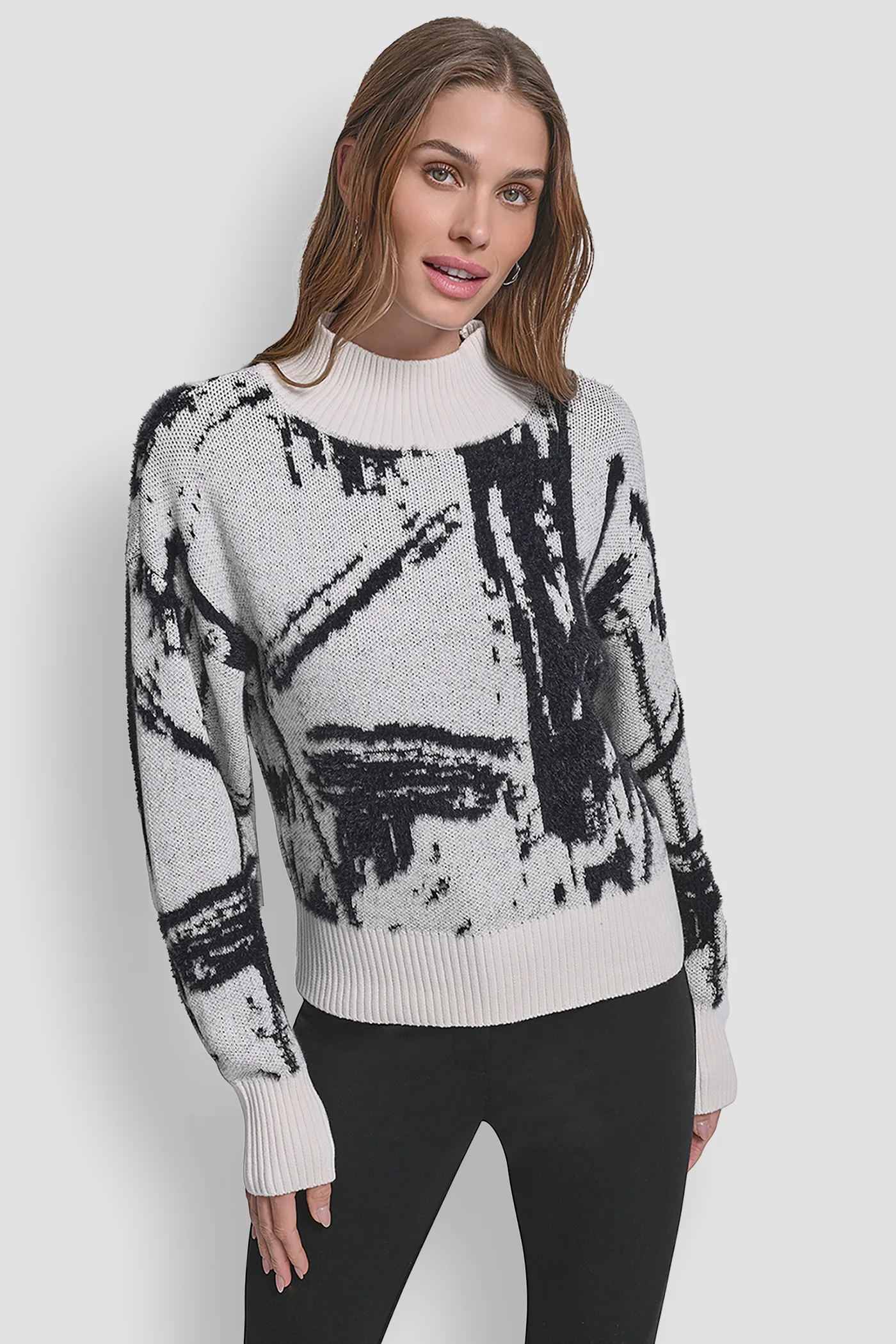 INTARSIA OVERSIZED SWEATER - Image 3