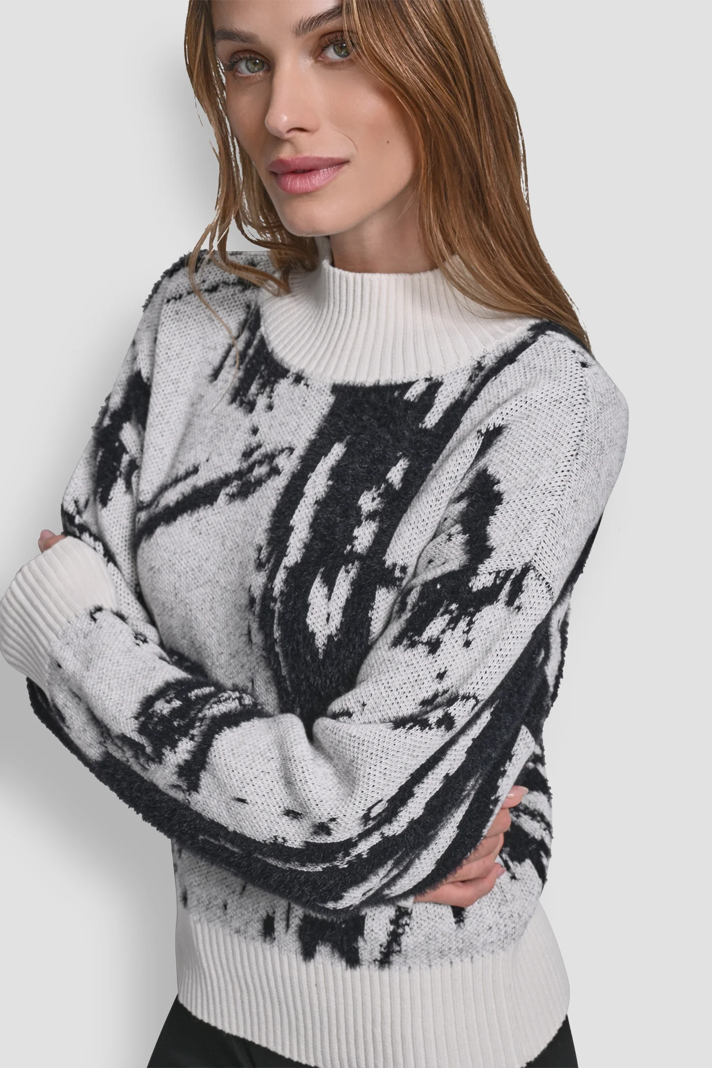 INTARSIA OVERSIZED SWEATER - Image 6