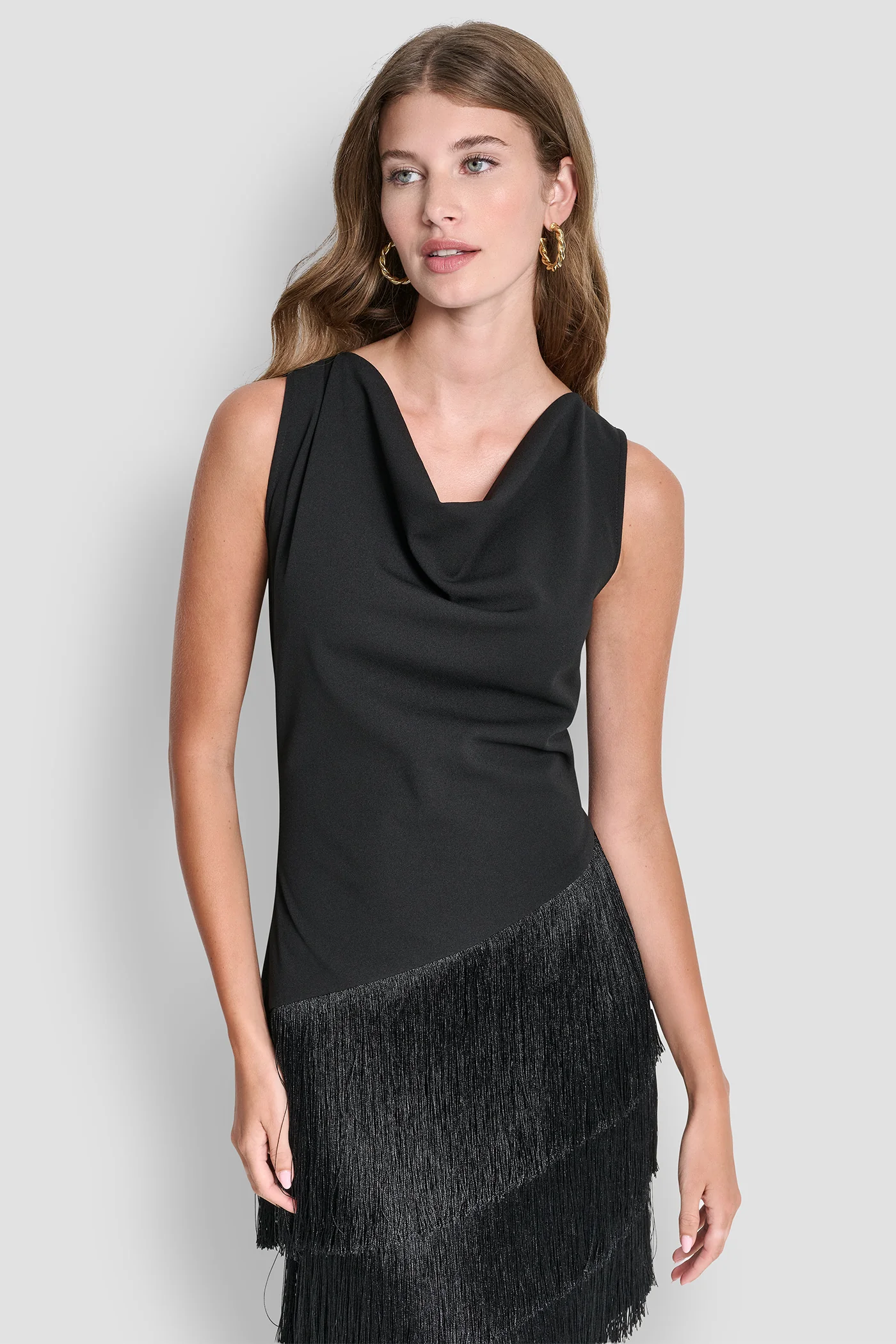 ASYMMETRIC FRINGE DRESS - Image 4