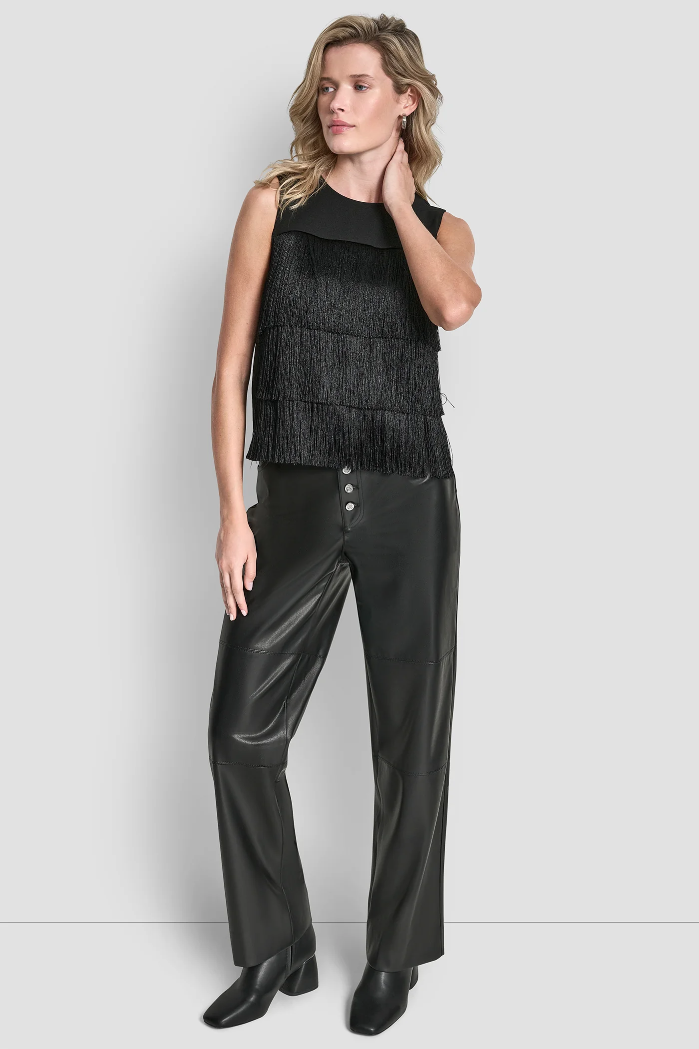 SLEEVELESS FRINGE BLOUSE - Image 4