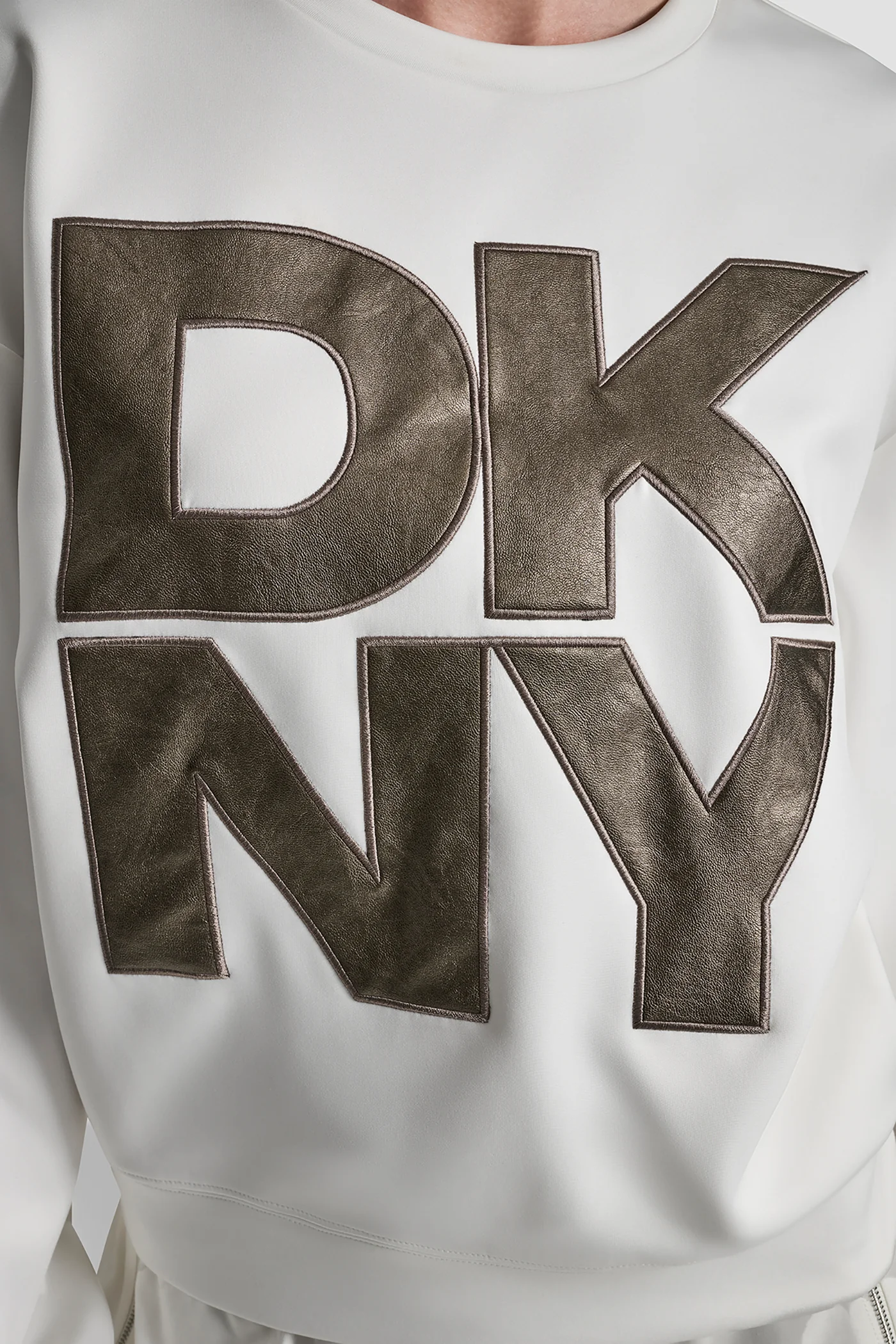 FAUX LEATHER LOGO SWEATSHIRT - Image 5