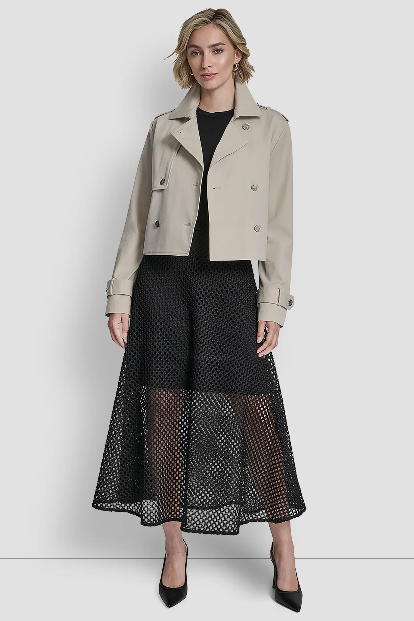 CROPPED TRENCH COAT - Image 4