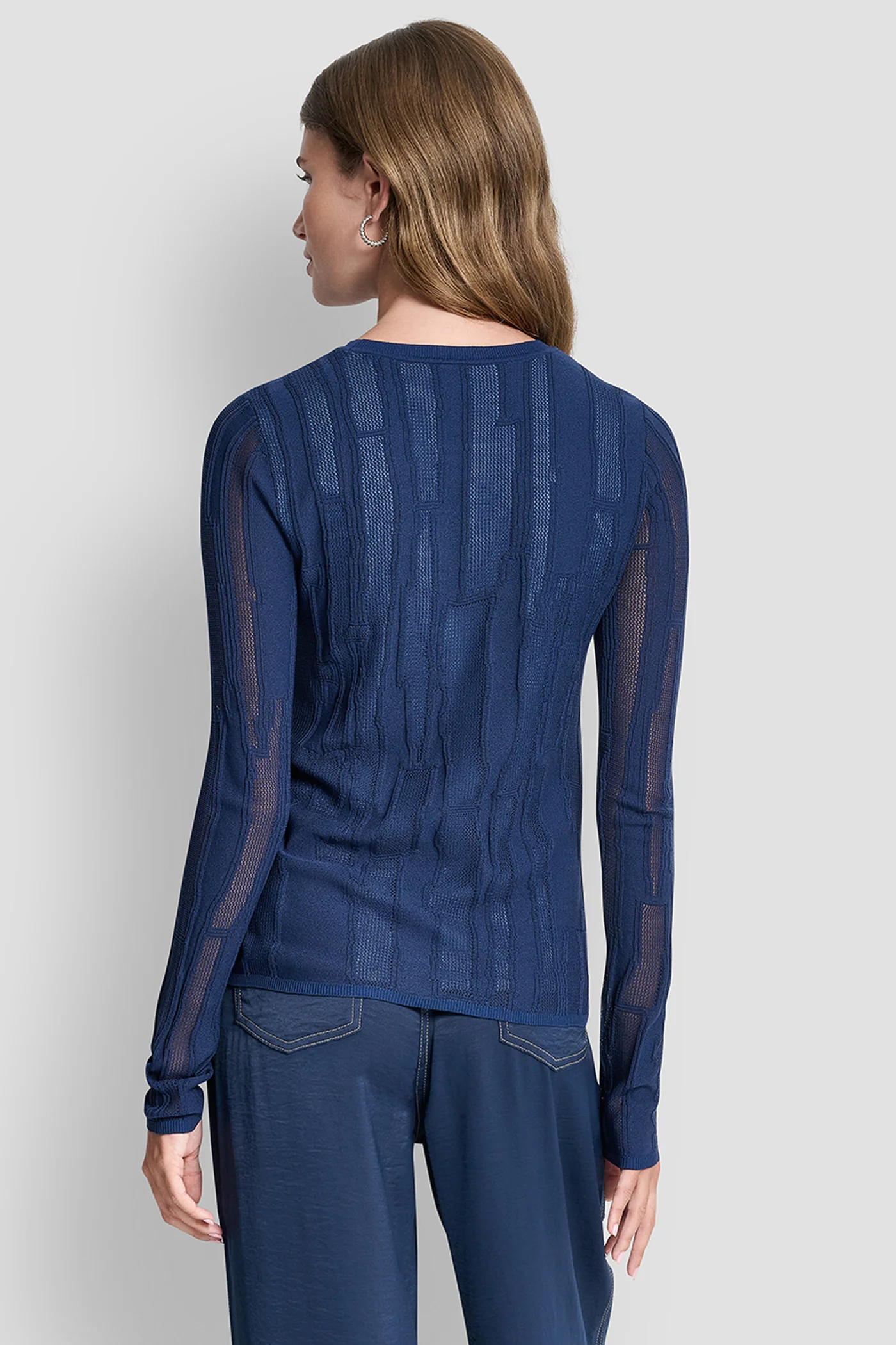 LAYERED MIXED STITCH SWEATER - Image 2