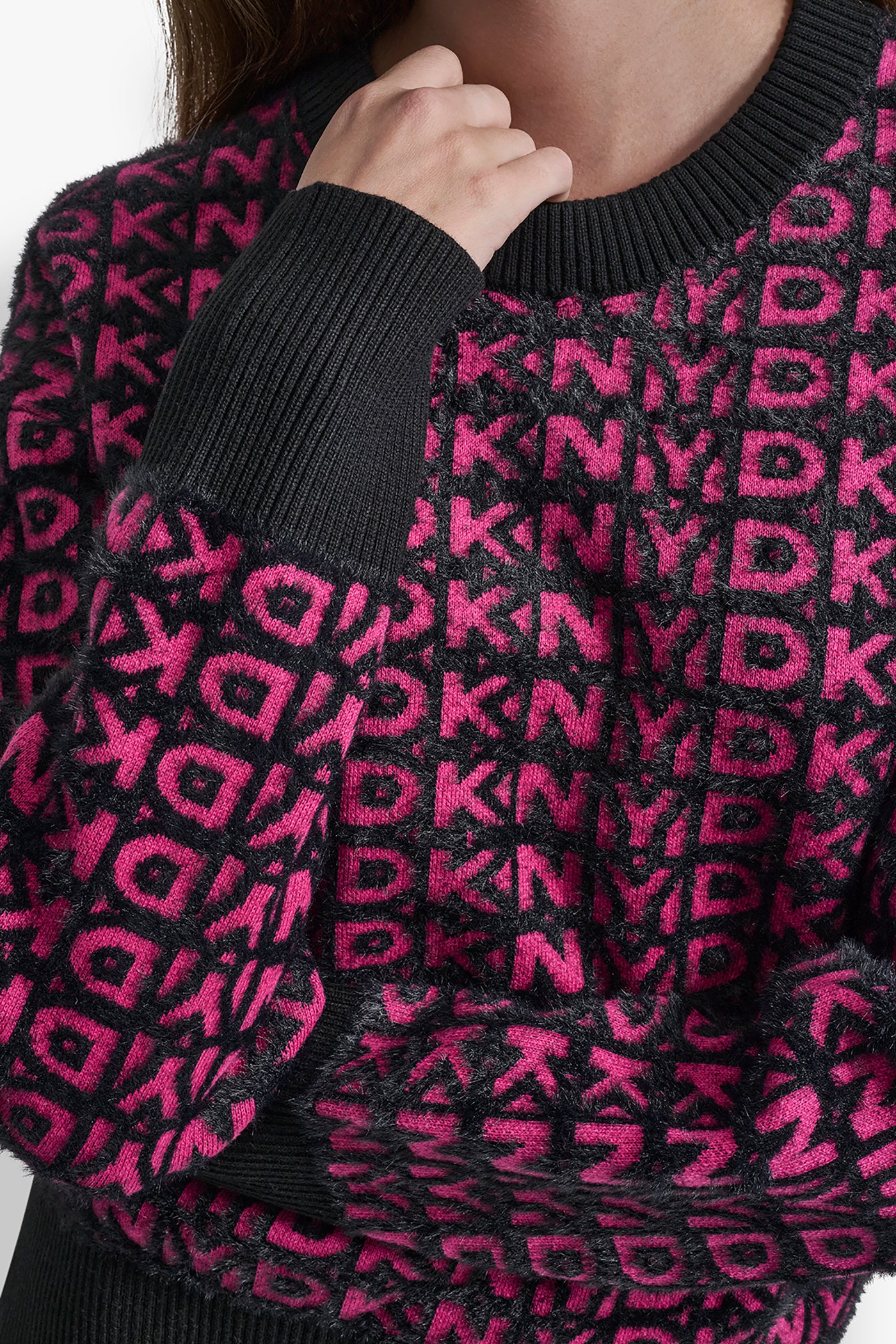 FUR ALL OVER LOGO SWEATER - Image 5