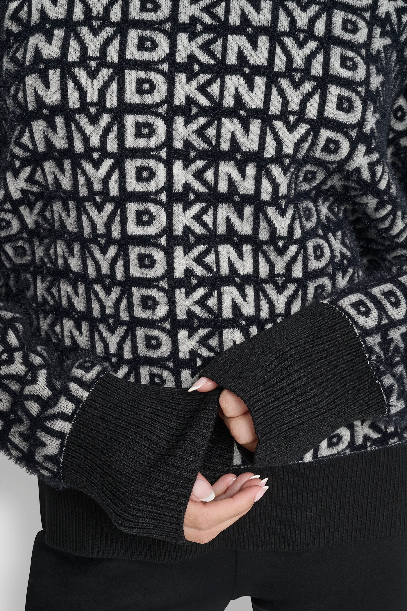 FUR ALL OVER LOGO SWEATER - Image 6