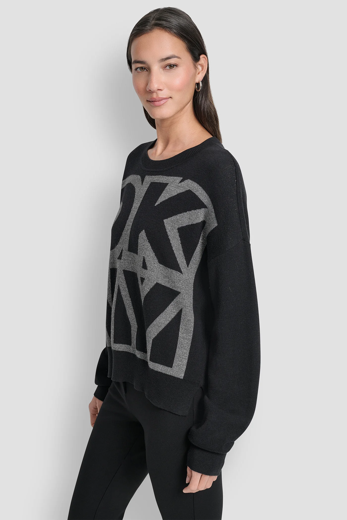 TEXTURED PULLOVER LOGO SWEATER - Image 3