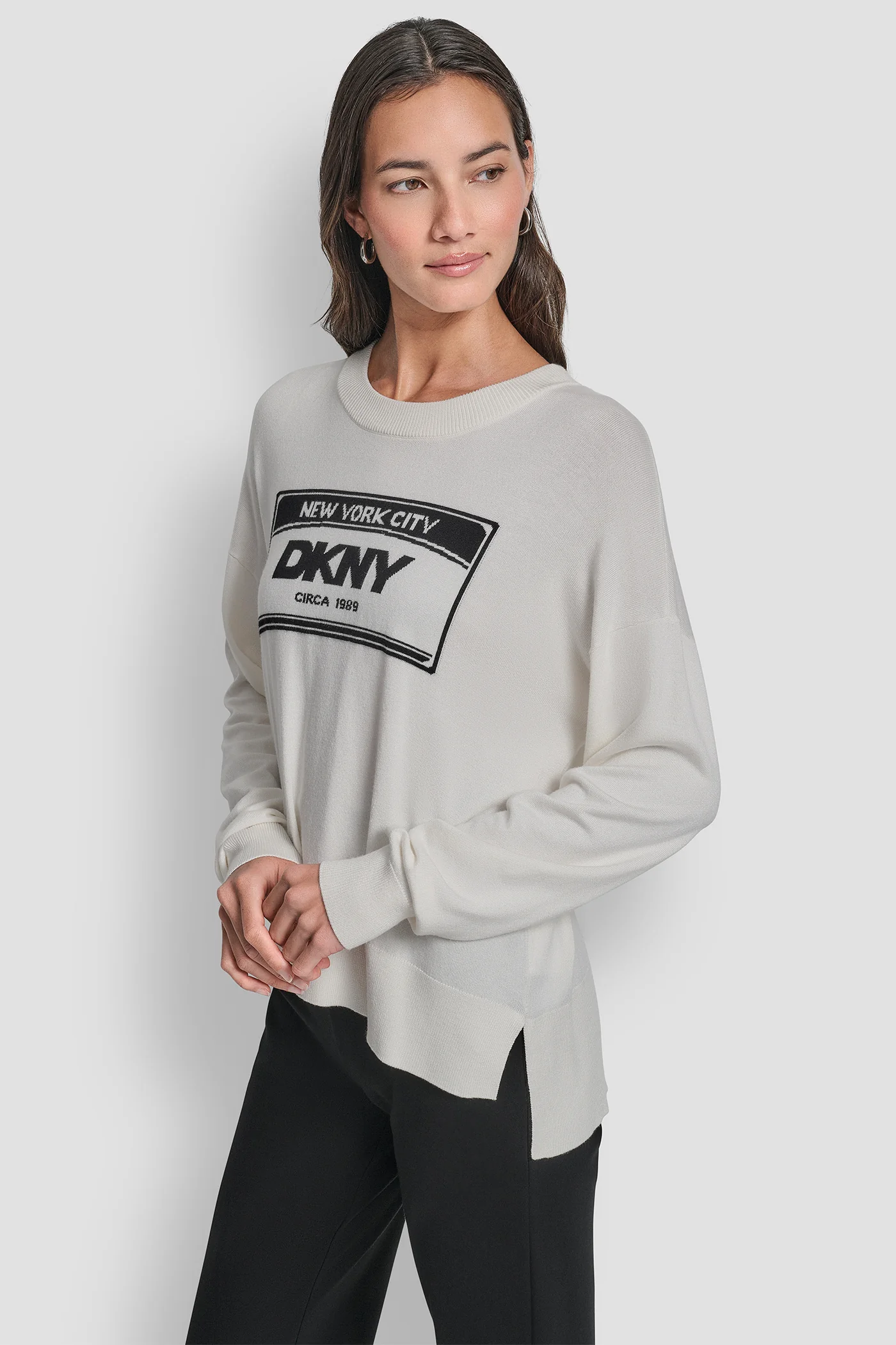 LONG SLEEVE LICENSE PLATE LOGO SWEATER - Image 2