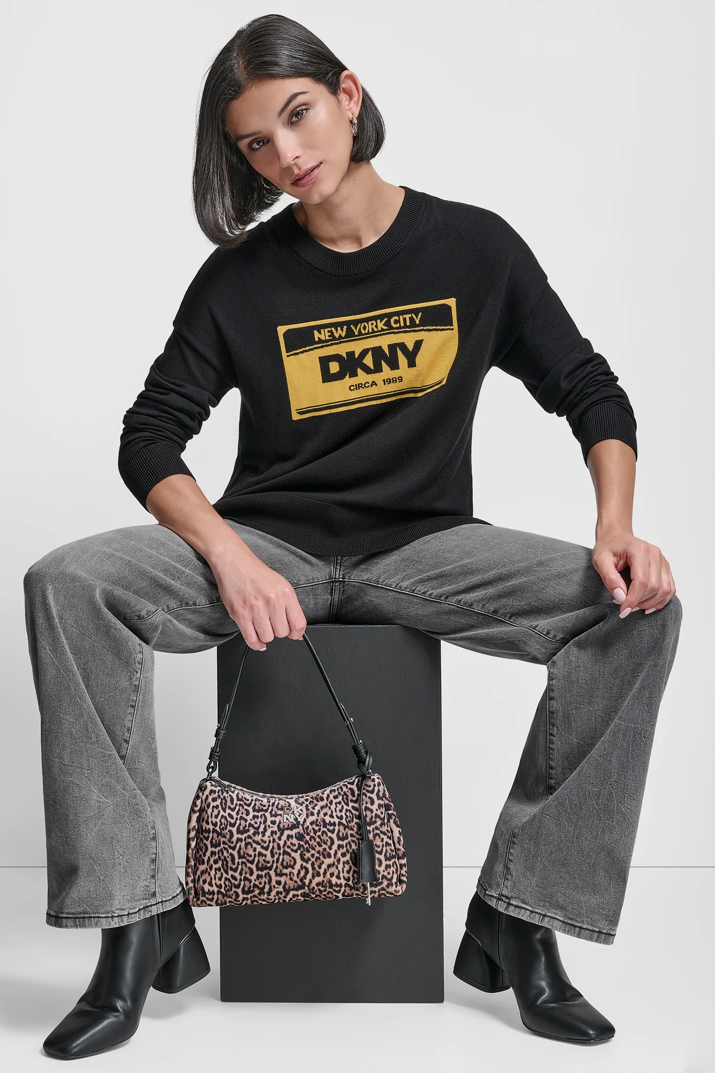 LONG SLEEVE LICENSE PLATE LOGO SWEATER - Image 5