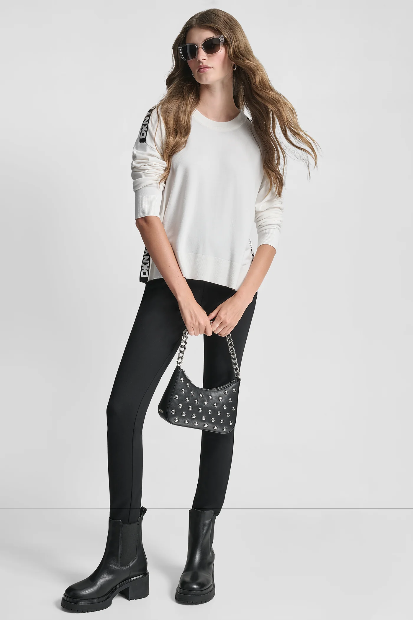 LONG SLEEVE LOGO TAPE SWEATER - Image 7