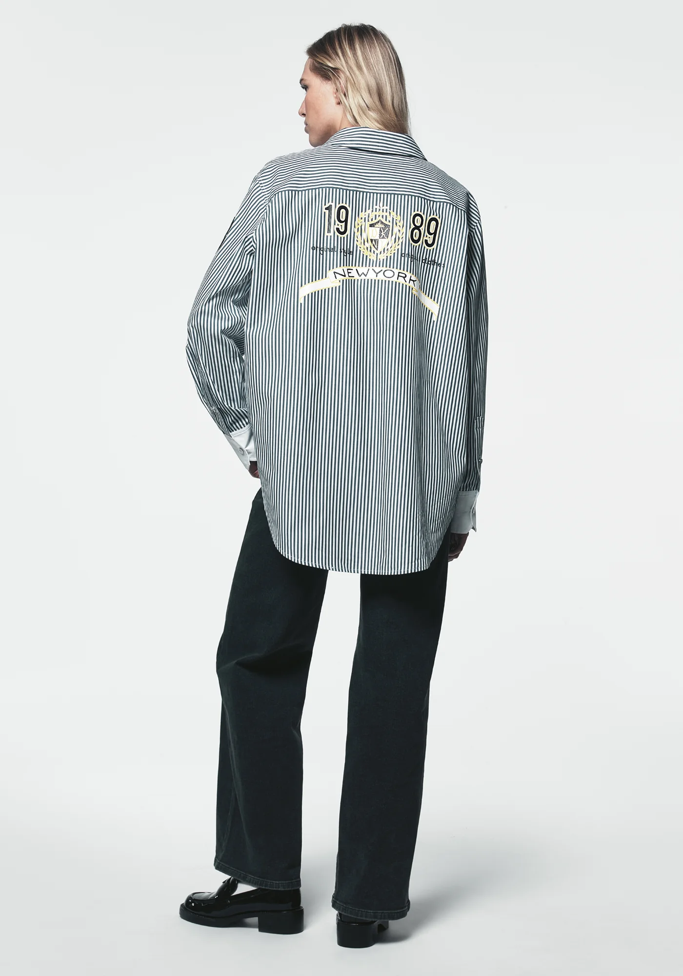 1989 LOGO STRIPED BUTTON DOWN - Image 2