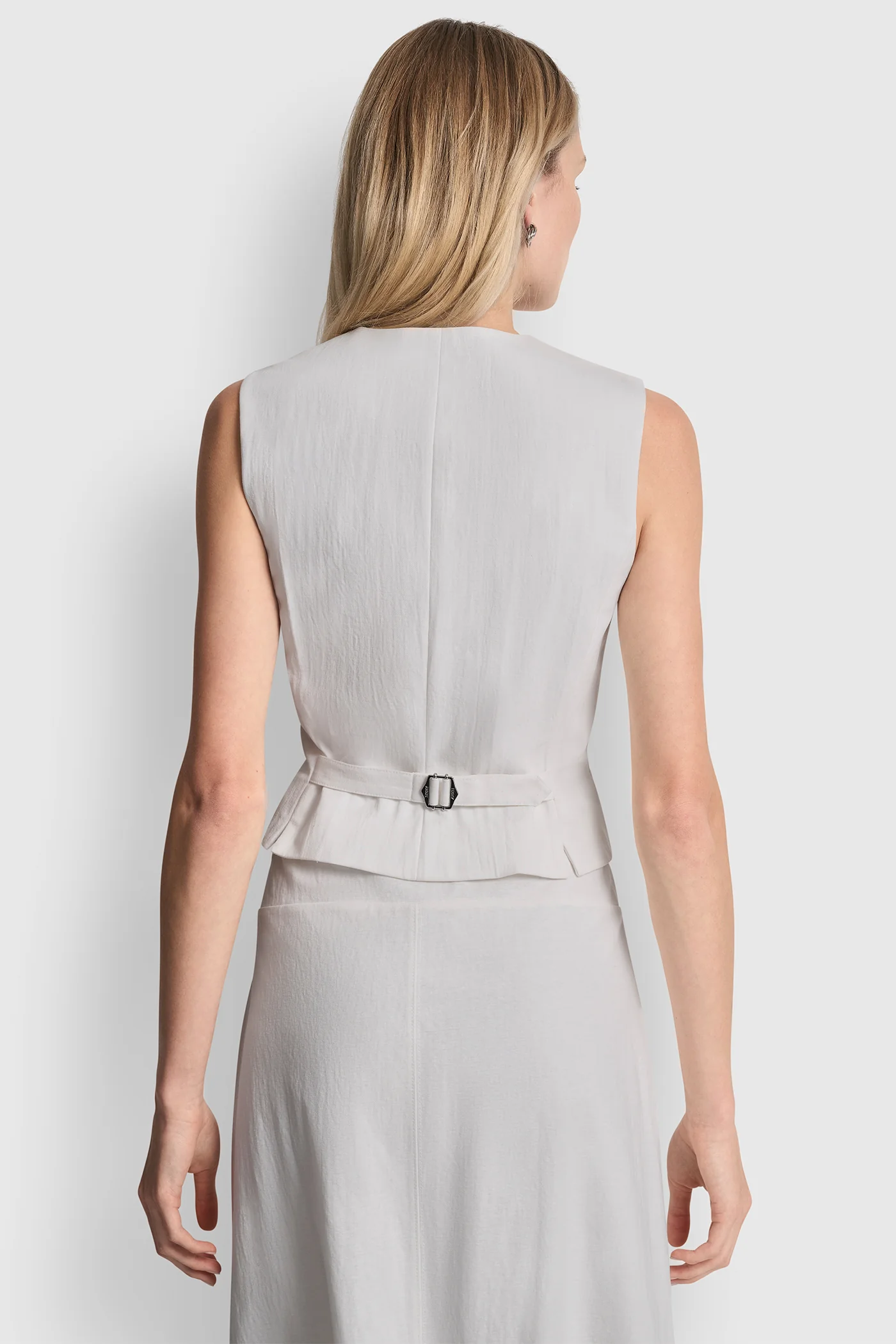 PIQUÉ BUTTON-FRONT VEST - Image 4