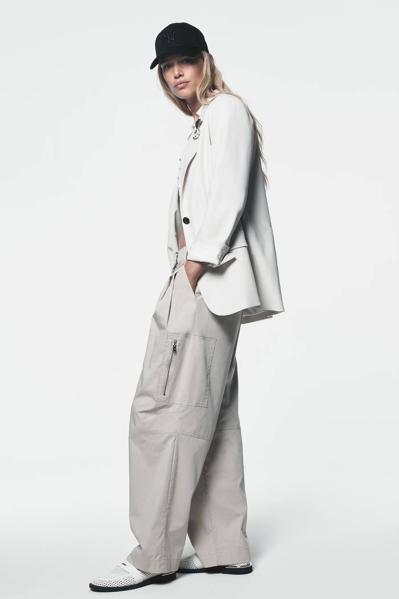POPLIN ZIP CARGO PANT - Image 3