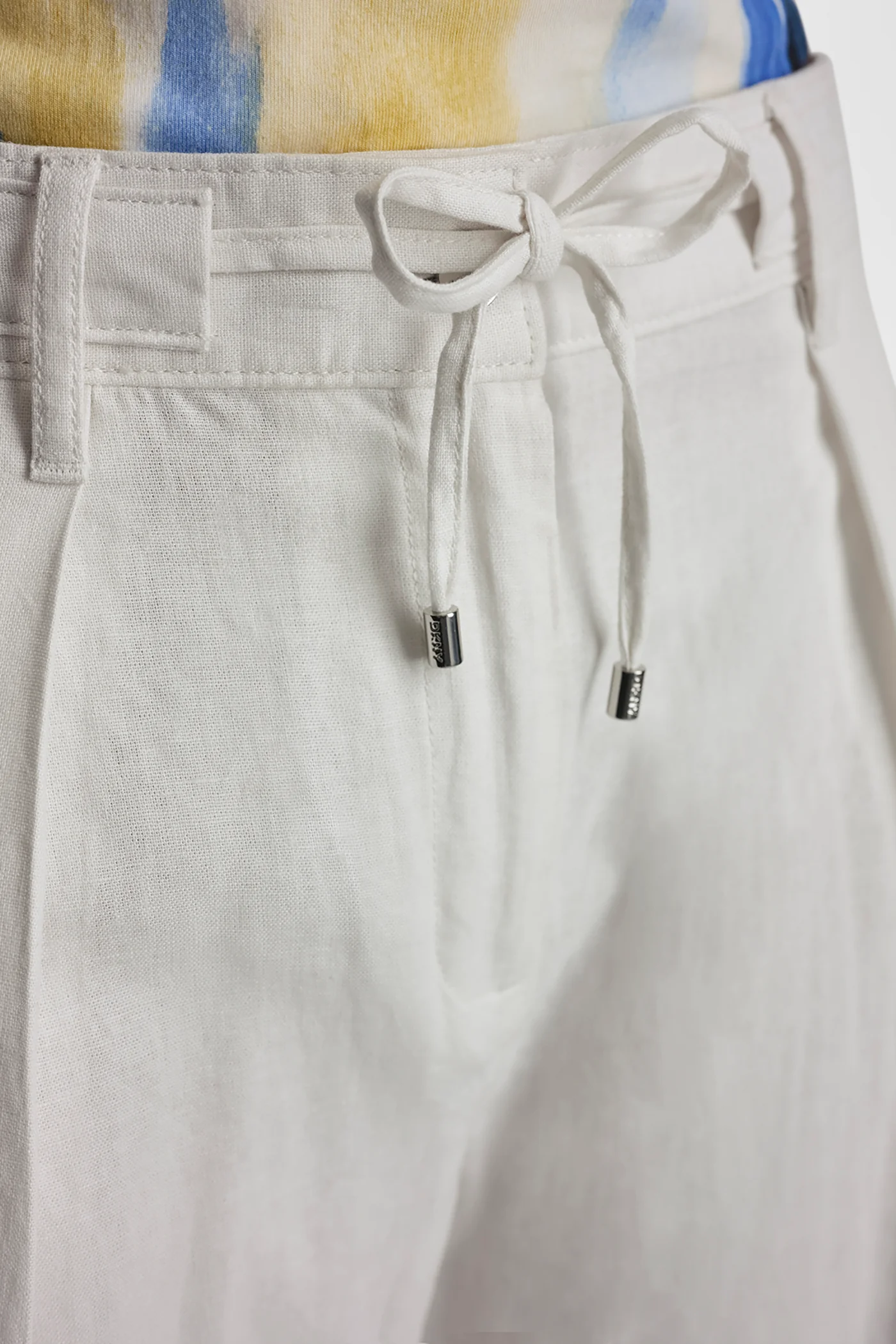 MID-RISE TIE WAIST PLEATED PANT - Image 6