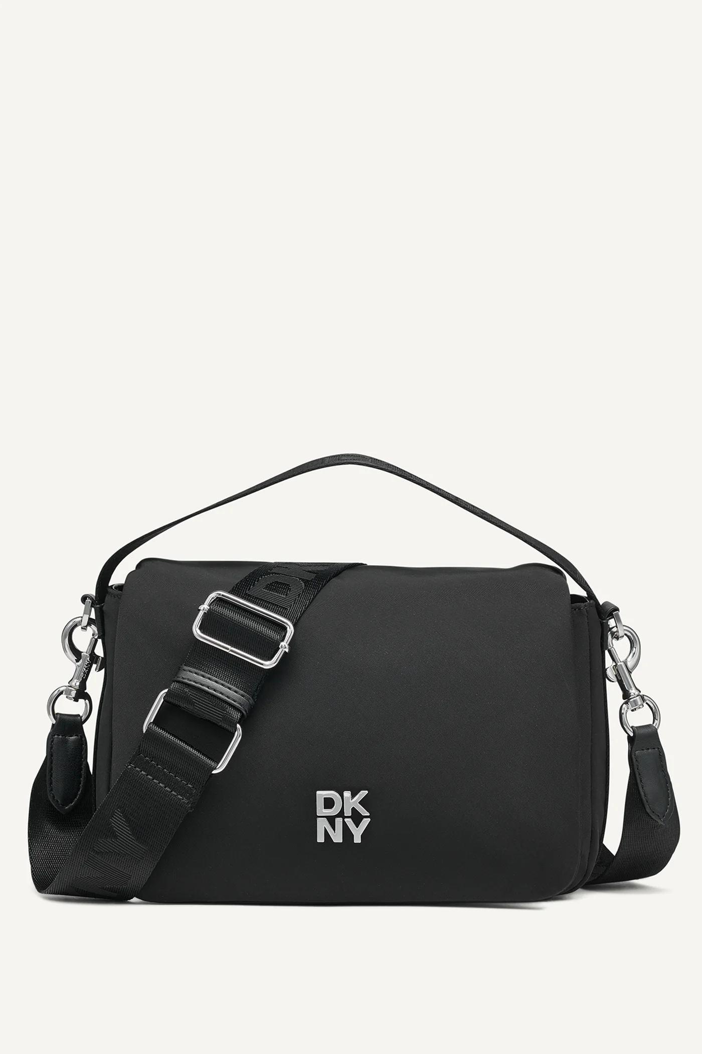 JENNY LOGO FLAP SHOULDER BAG