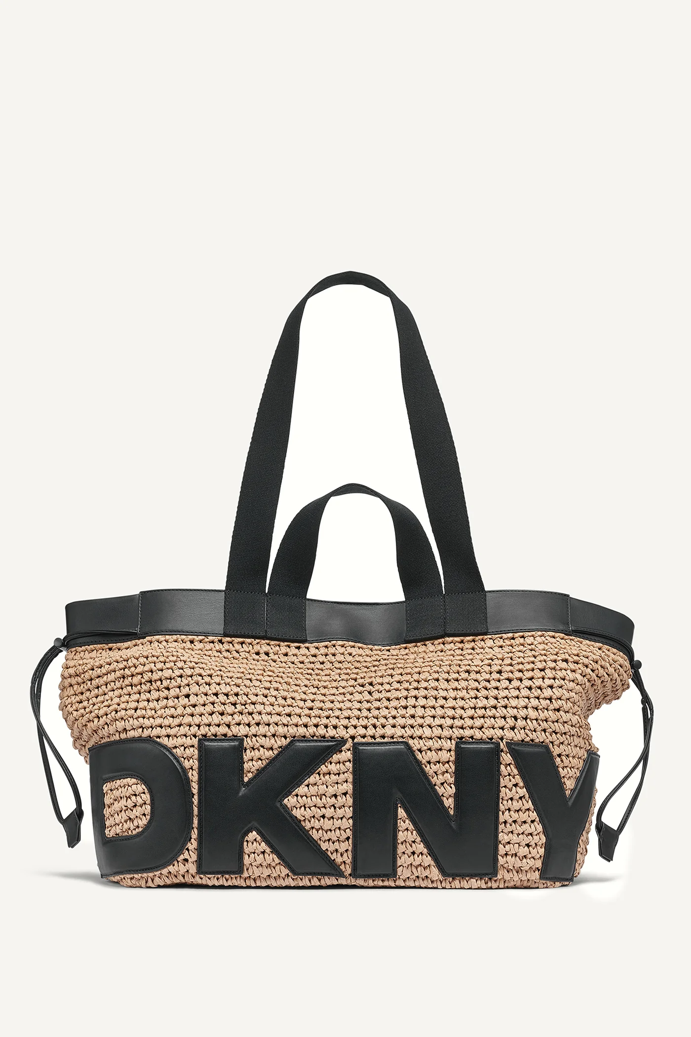 BARDOT RAFFIA LOGO TOTE