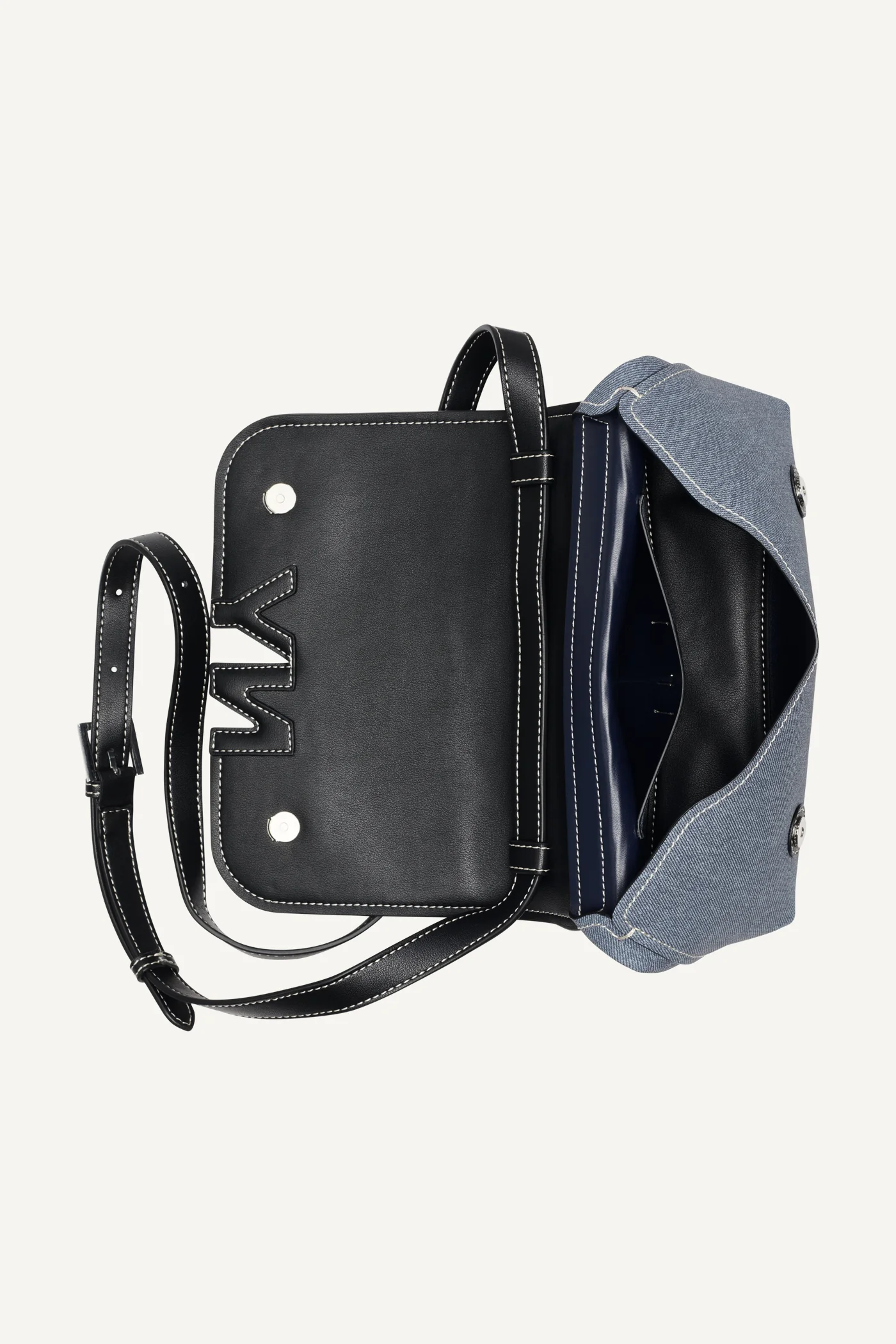 NICOLE DENIM LOGO CROSSBODY BAG - Image 3