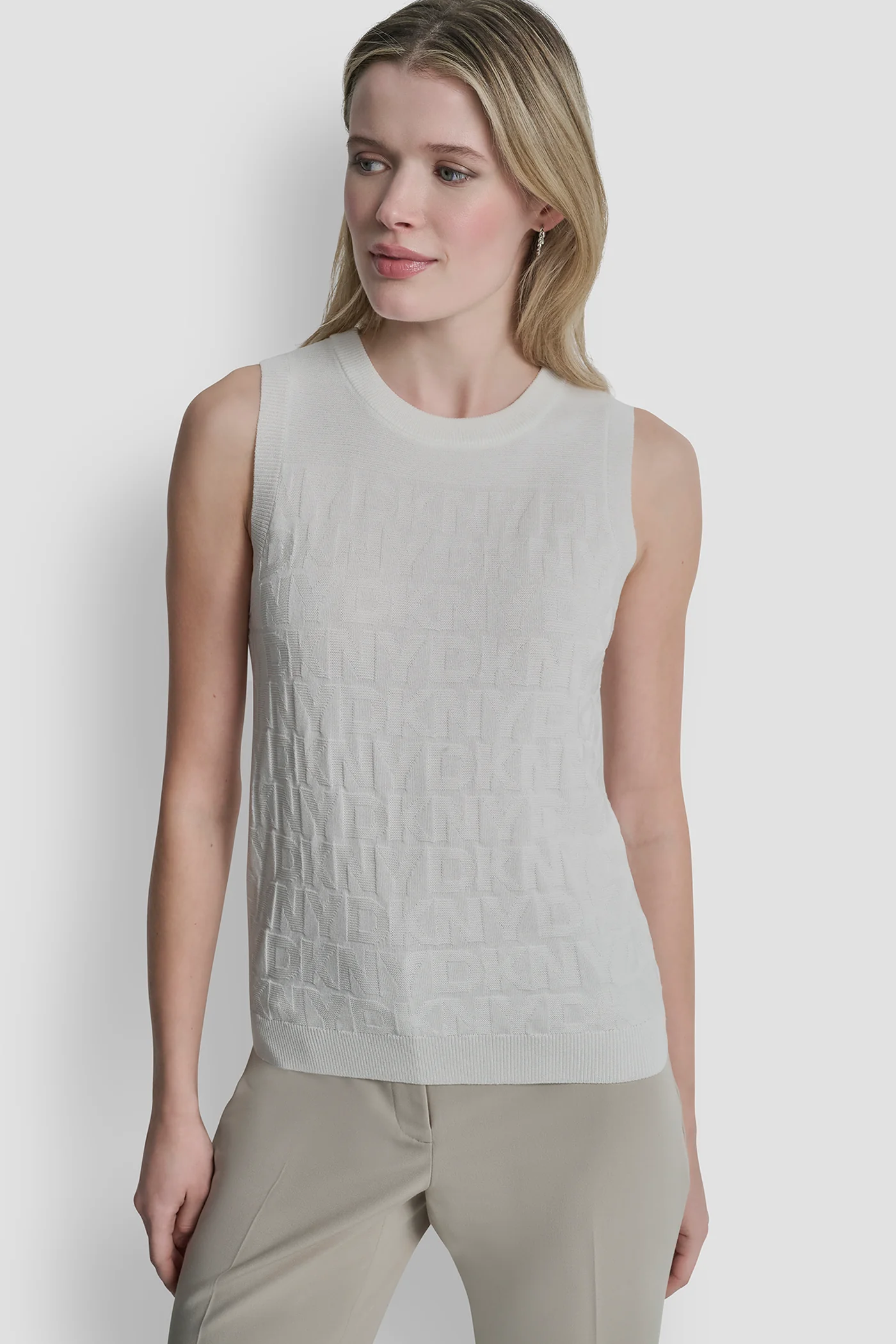 SWEATER TANK WITH ALL OVER LOGO